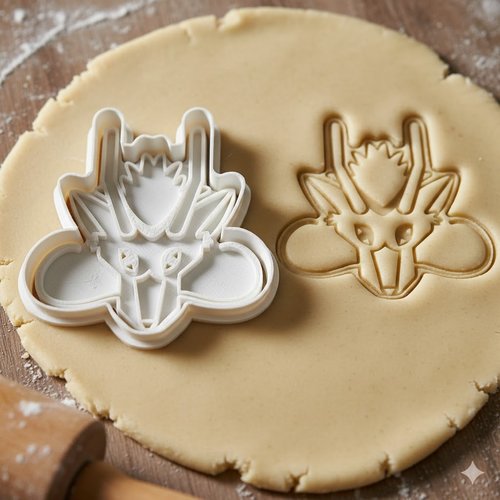 Emporte-piece dragon pour biscuits et pate a sucre - 8 cm