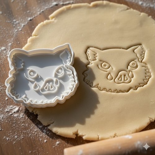 Emporte-piece inosuke demon slayer - moule a biscuits 8 cm