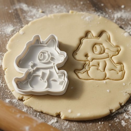 Emporte-piece dinosaure 8 cm - moule a biscuit artisanal noir