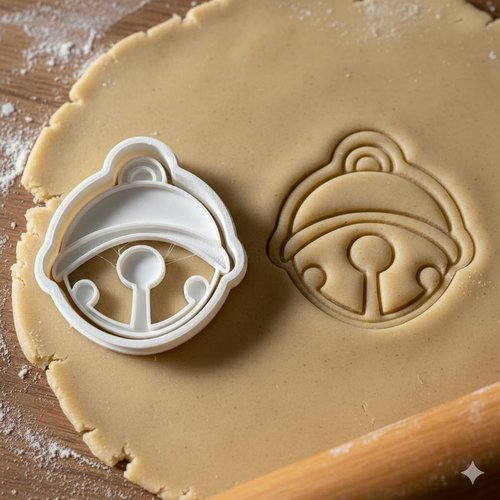 Emporte-pièce grelot de noël 8 cm - moule biscuit artisanal