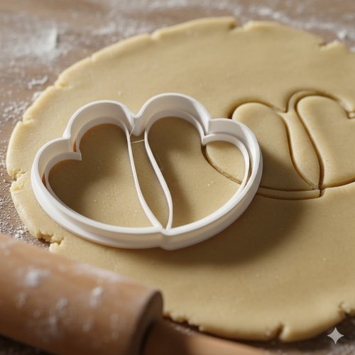 Emporte-piece coeur entrelace 8 cm - moule biscuit artisanal