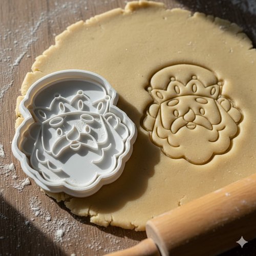 Emporte-piece casse-noisette roi - moule a biscuit artisanal 8 cm