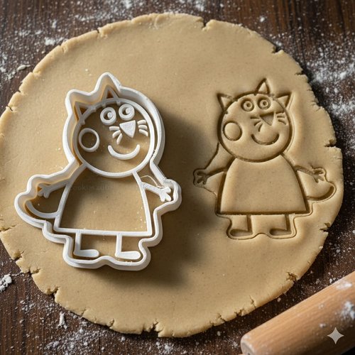 Emporte-piece chat candy - moule biscuit patisserie artisanale 8cm