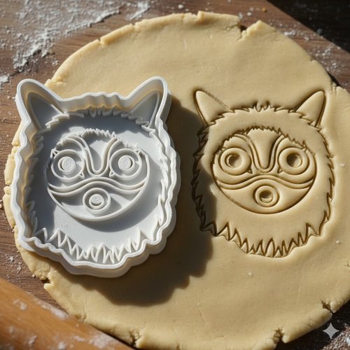 Emporte-piece mononoke masque - moule biscuit artisanal 8 cm