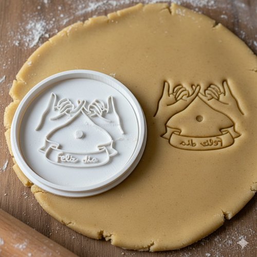 Emporte-pièce mains liées feliz dia - moule biscuit artisanal 8 cm
