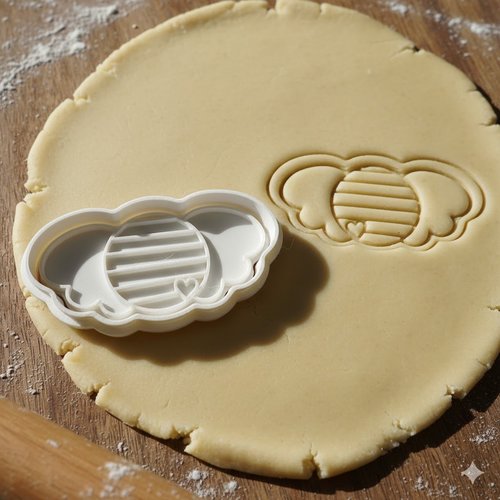 Emporte-piece abeille artisanale 8 cm pour biscuits et patisserie