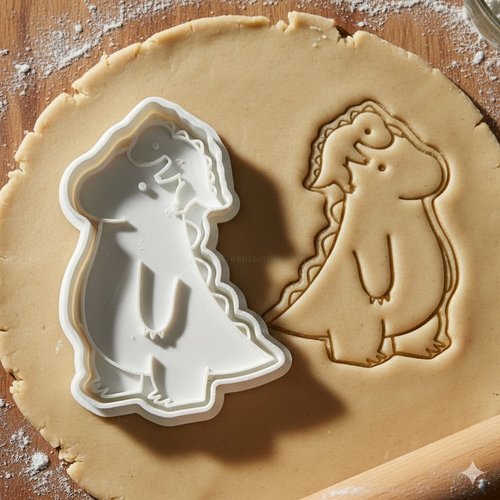 Emporte-piece dinosaure maman et bebe 8 cm - patisserie artisanale