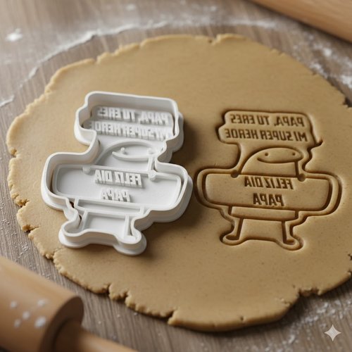 Emporte-piece papa tu es mon super heros 8 cm - moule a biscuit