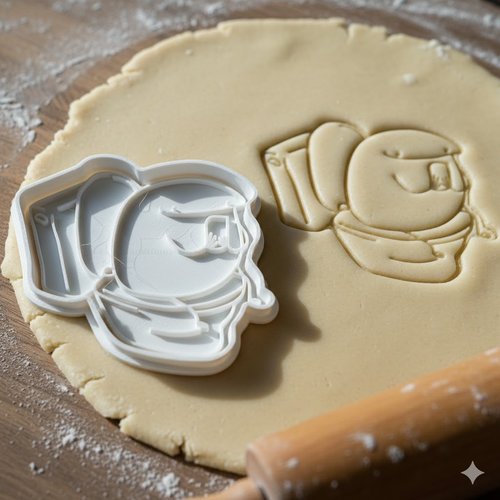 Emporte-piece artisanal noir 8 cm pour biscuits et pate a sucre