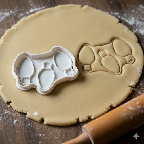 Emporte-pièce guirlande lumineuse noël - moule à biscuits 8 cm