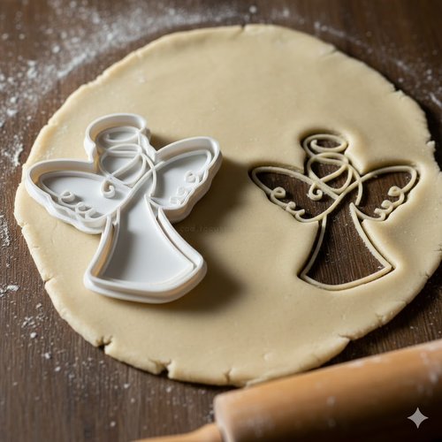 Emporte-pièce ange artisanal 8 cm pour biscuits et pâtisserie
