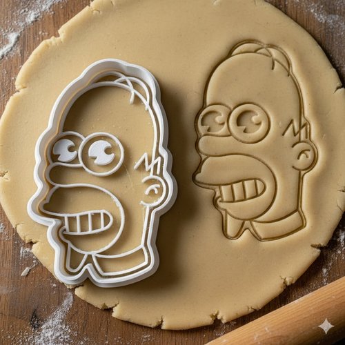 Emporte-pièce homer simpson pour biscuits et pâtisserie - 8 cm