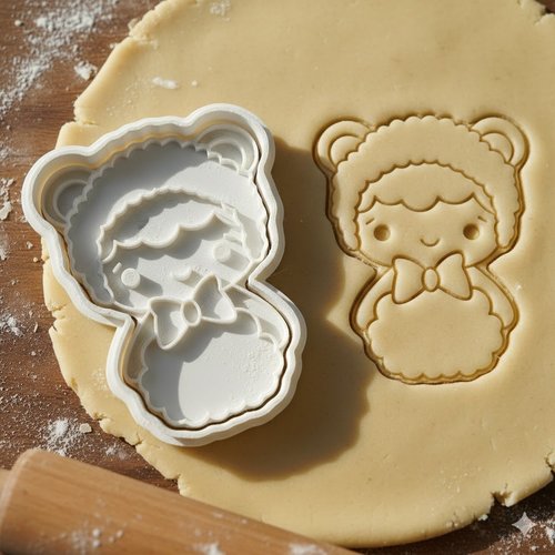 Emporte-piece personnage kawaii nounours - moule biscuit 8 cm