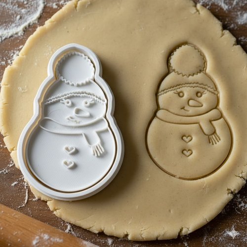 Emporte-piece bonhomme de neige 8 cm - moule biscuit de noel
