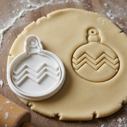 Emporte-piece boule de noel zigzag 8 cm - moule patisserie artisanale