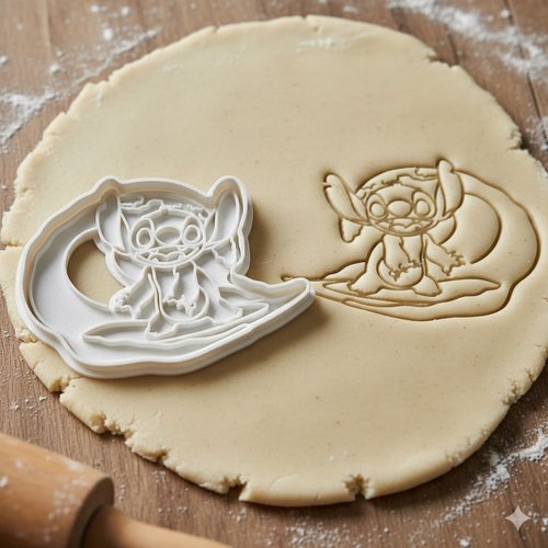 Emporte-piece stitch surf pour biscuits et pate a sucre - 8 cm