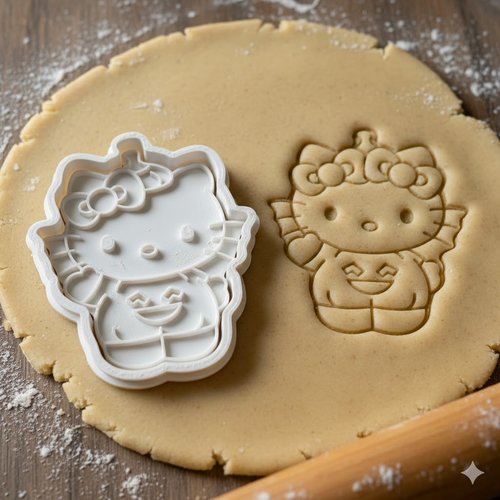 Emporte-piece hello kitty halloween pour biscuits et pate a sucre