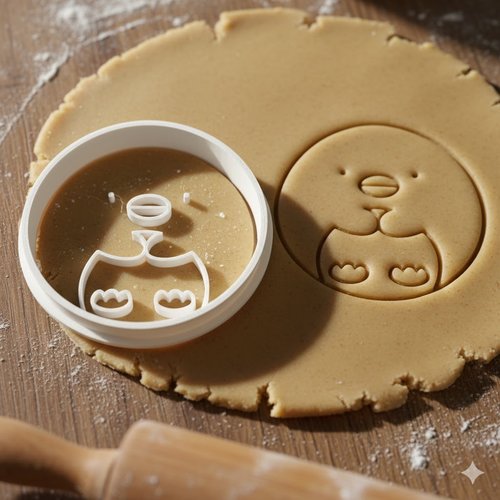 Emporte-pièce poussin kawaii 8 cm - moule à biscuit artisanal