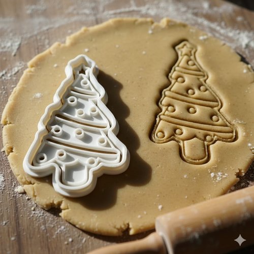 Emporte-pièce sapin de noël artisanal - moule biscuit 8 cm