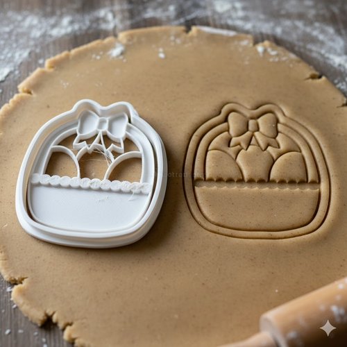 Emporte-piece panier de paques 8 cm - moule biscuit artisanal