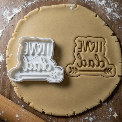 Emporte-piece i love dad 8 cm - moule a biscuit fete des peres