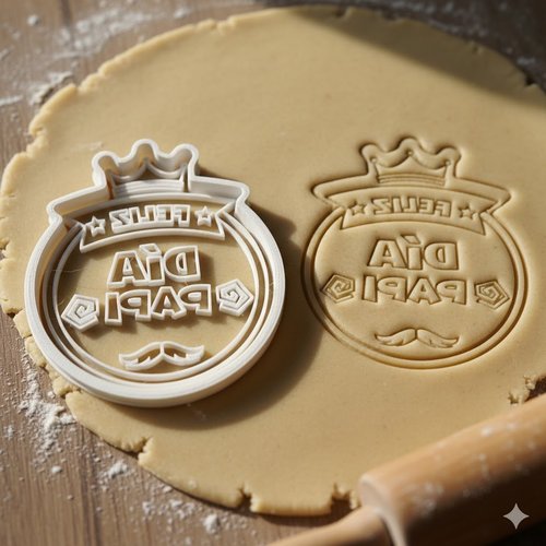 Emporte-piece fete des peres feliz dia papi - 8 cm artisanal