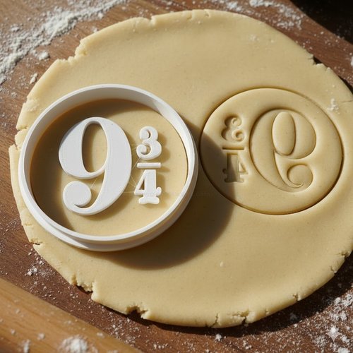 Emporte-pièce 9 3/4 poudlard - moule biscuits harry potter 8 cm