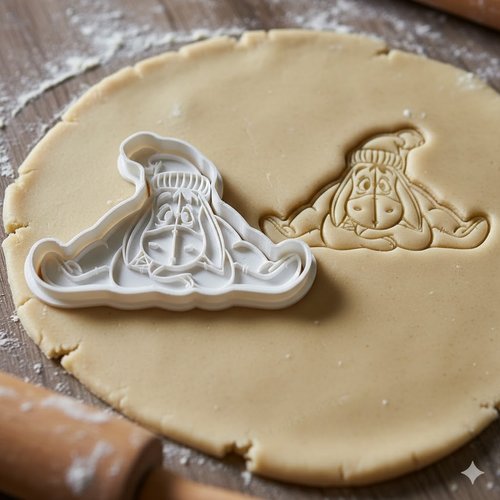 Emporte-piece bourriquet noel - moule a biscuit artisanal 8 cm