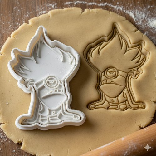 Emporte-pièce minion mauvais - moule biscuit pâtisserie 8 cm