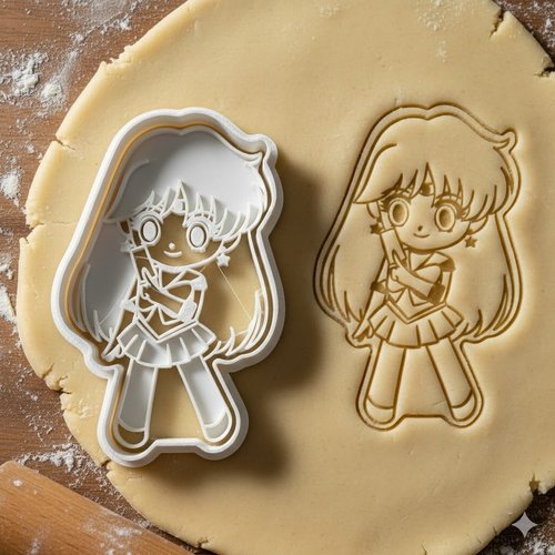 Emporte-piece sailor moon guerriere magique 8 cm pour biscuits
