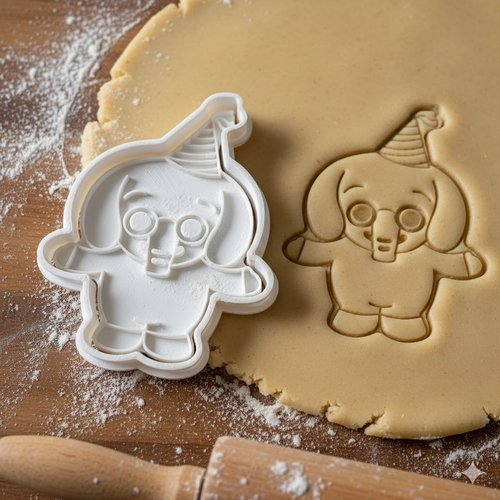 Emporte-piece elephant de fete 8 cm - moule biscuit artisanal