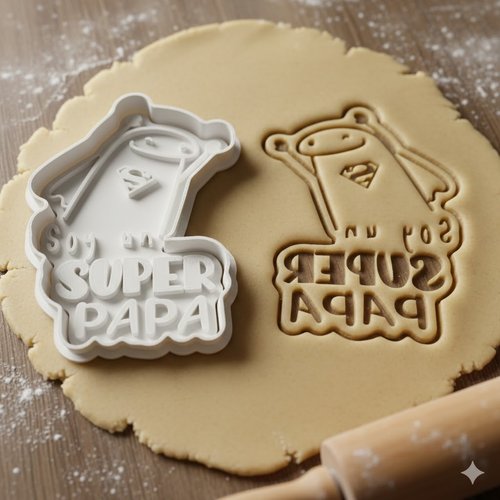 Emporte-piece flork super papa - moule a biscuit 8 cm