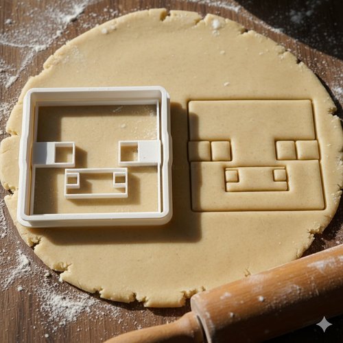 Emporte-piece cochon minecraft - moule de patisserie artisanal 8 cm