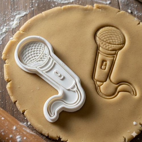 Emporte-pièce microphone - moule pour biscuits et pâtisserie 8 cm