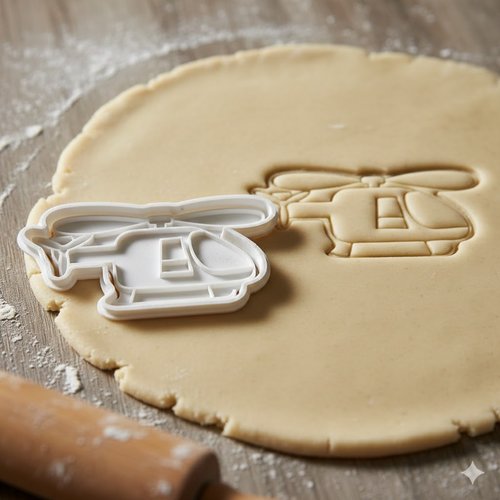 Emporte-pièce hélicoptère - moule à biscuits pour pâtisserie 8 cm