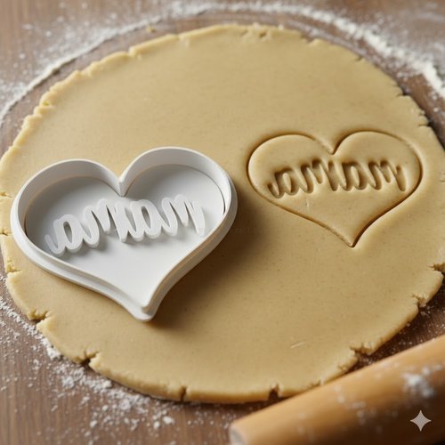 Emporte-piece coeur personnalisable amour 8cm - moule patisserie
