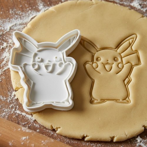 Emporte-piece pikachu 8 cm - moule a biscuit pokemon artisanal