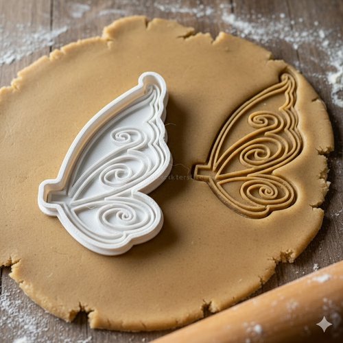 Emporte-pièce aile de papillon féerique 8 cm - moule biscuit artisanal