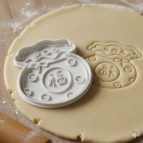 Emporte-piece sac de fortune chinois - moule biscuit nouvel an 8 cm