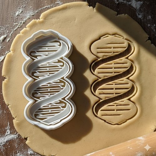 Emporte-piece adn double helice 8 cm pour biscuits et patisserie