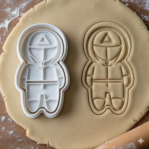 Emporte-piece squid game soldat triangle pour biscuits et patisserie