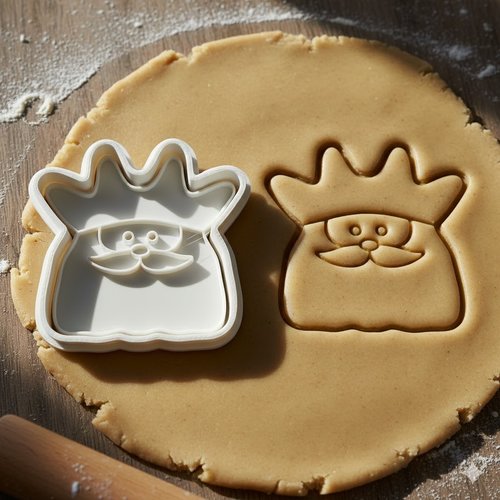 Emporte-piece pere noel de profil 8 cm - moule biscuit artisanal