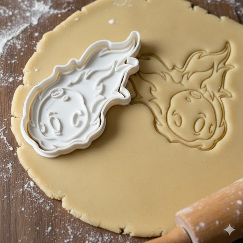 Emporte-piece comete et meteore - moule a biscuit artisanal 8 cm