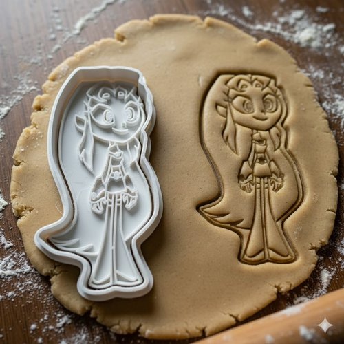 Emporte-pièce princesse elfe 8cm - moule biscuit pâtisserie artisanale