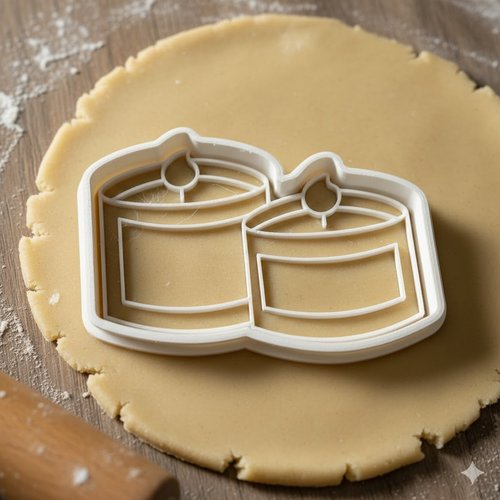 Emporte-piece bougies - moule a biscuit artisanal 8 cm