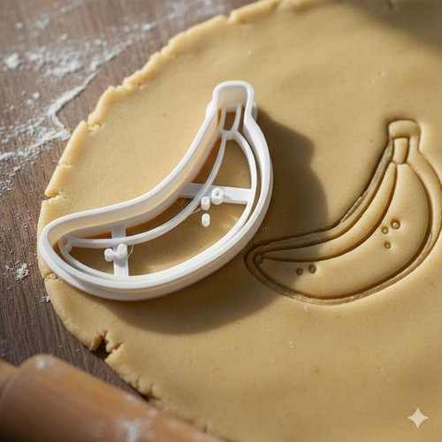 Emporte-piece banane 8 cm - moule de patisserie artisanale noir