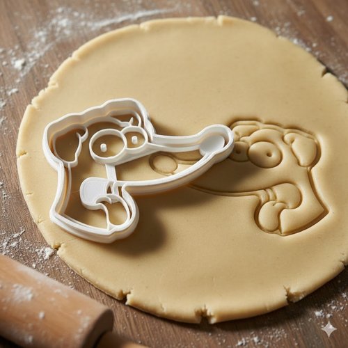 Emporte-piece chien cartoon 8 cm - moule biscuit patisserie artisanale