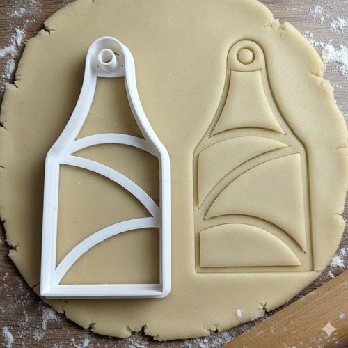Emporte-piece bouteille de champagne design 8 cm - decoration biscuit