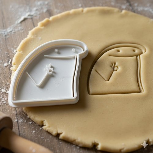 Emporte-piece flork en plastique noir 8 cm pour biscuits et patisserie