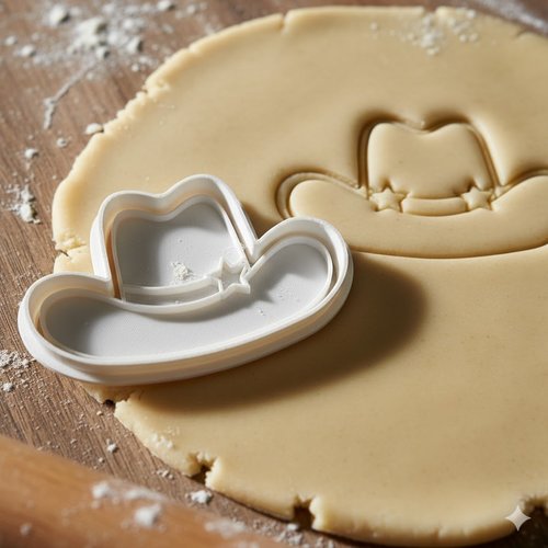 Emporte-piece chapeau de cowboy 8 cm - moule biscuit de pâtisserie